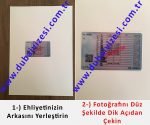 dubai vizesi için gerekli evraklar - T.C. yeni ehliyet arkası çekim örneği